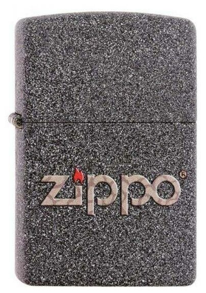 Зажигалка ZIPPO Classic Iron Stone 211 SNAKESKIN ZIPPO LOGO в подарочной упаковке + топливо и кремни - фотография № 2