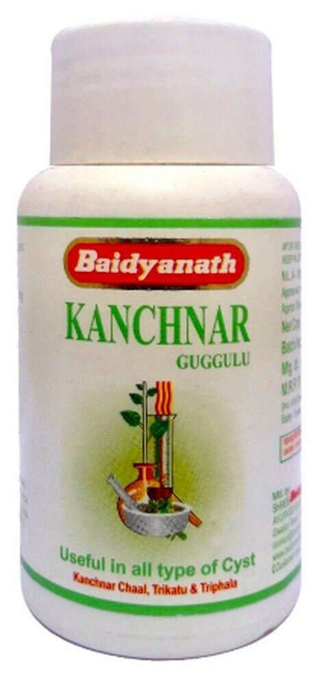 Таблетки Baidyanath Kanchnar guggulu, 30 г, 80 мл, 80 шт.