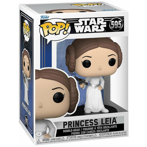 Фигурка POP! Звездные войны принцесса Лея с оружием Star Wars №595 (головотряс, 11 см)