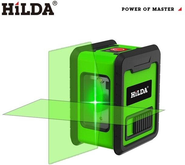 Лазерный уровень HILDA 2 зеленые линии проекции