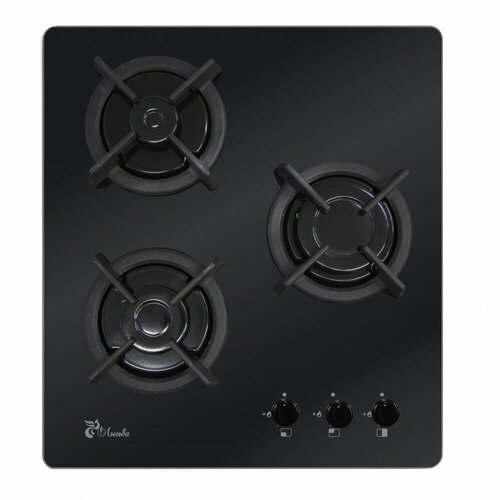 Газовая варочная панель Лысьва GR0300G00 ПГВ31К черная решетка чугунная 1030000₽