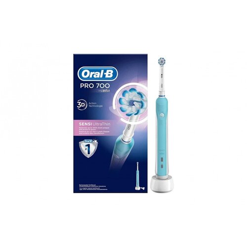 Зубная щетка электрическая Oral-B Pro 700 Sensi Clean голубойбелый 517100₽