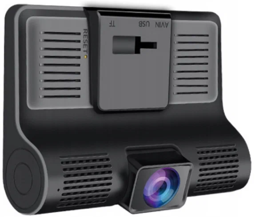 Автомобильный видеорегистратор с камерой заднего вида / Датчик удара/ Full HD 1080P / 3 камеры