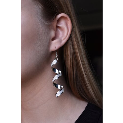 Серьги с подвесками , серебряный