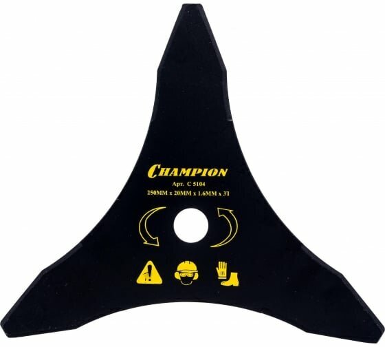 Нож для жесткой травы 3/250/20 (тип В) CHAMPION C5104