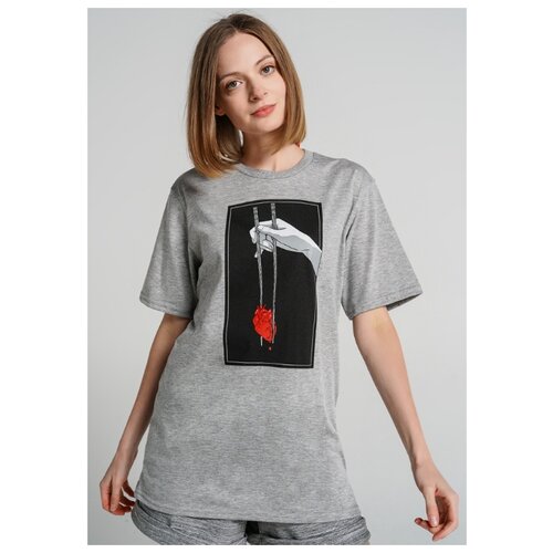 фото Футболка твое 75042 размер s, светло-серый меланж