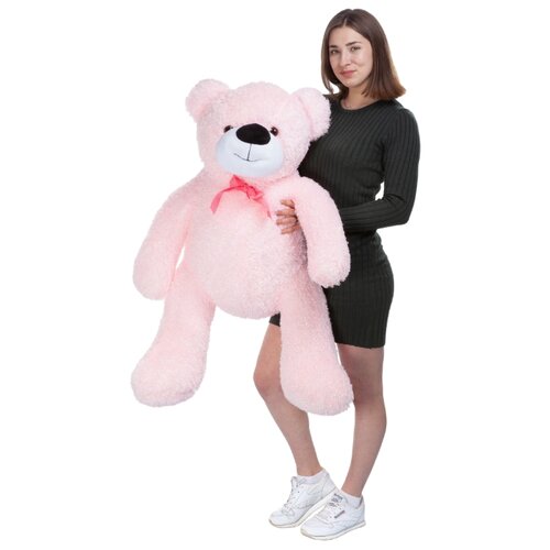 454-2015 Мягкая игрушка Тутси Медведь (кудрявый) розовый, 80 см большой плюшевый медведь плюшевая игрушка обнимающий медведь подарок на день рождения тканевая кукла милый маленький медведь кукла по