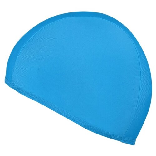 фото Шапочка для плавания ткань lucra sm однотонная sm-091 голубой indigo
