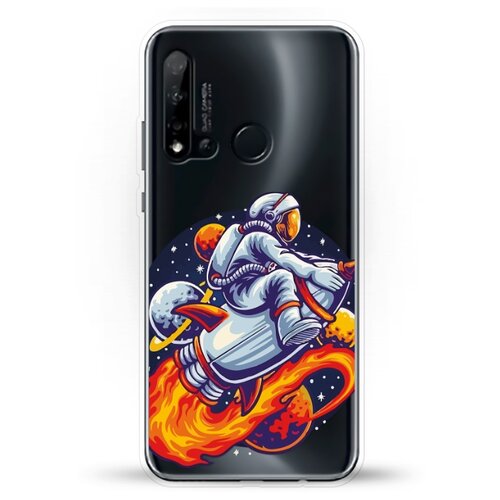 фото Силиконовый чехол астронавт на ракете на huawei nova 5i andy & paul