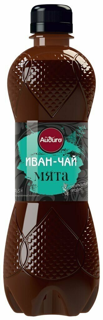 Напиток айдиго Иван-чай Мята газированный, 0.5 л - 6 шт.