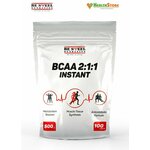 Чистый БЦАА в концентрированной форме, незаменимые аминокислоты Be Steel Nutrition BCAA 2 1 1 быстрорастворимые 500г (натуральный) - изображение