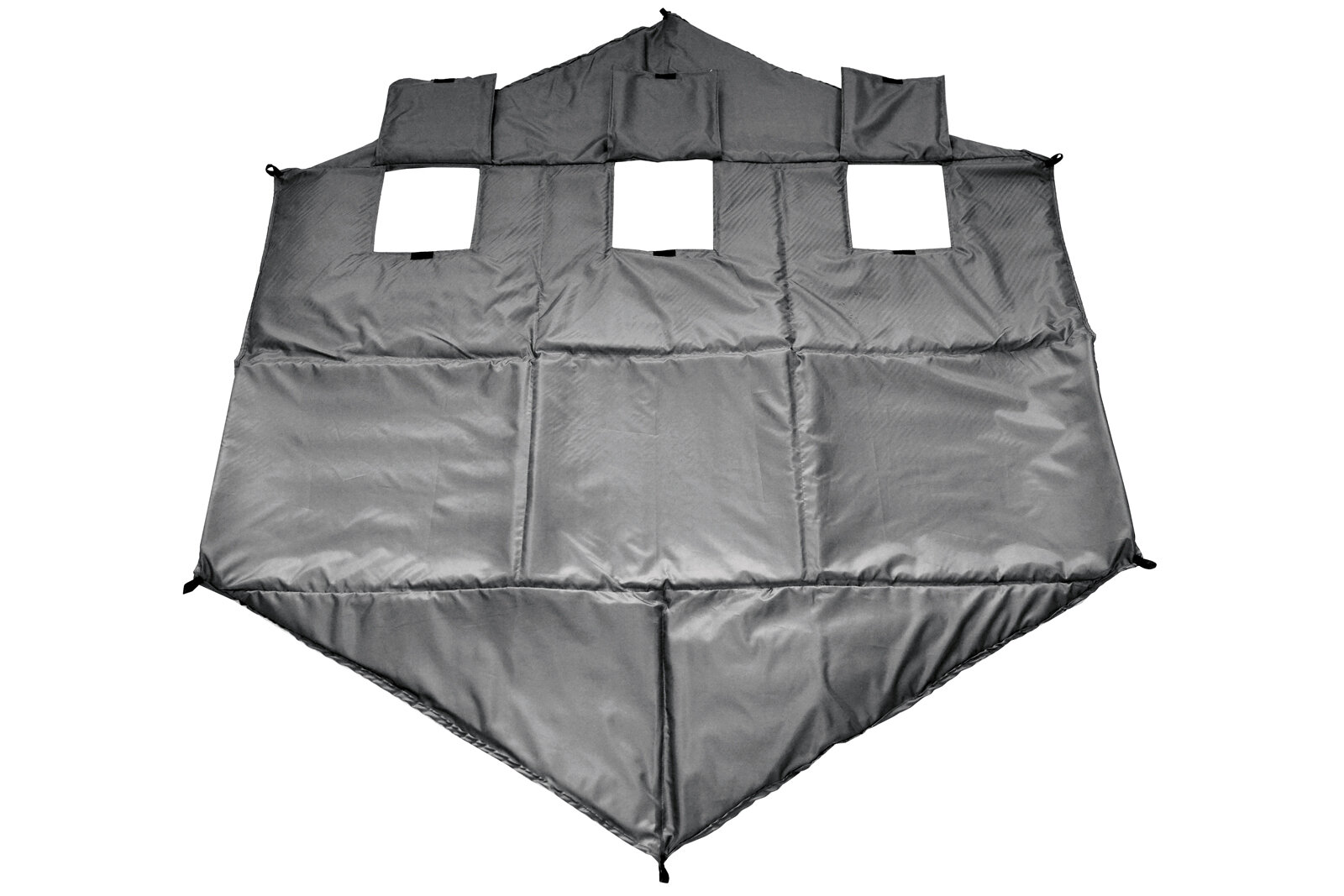 Пол Гекса 220х220 см для зимней палатки Зонт 6-угольный, с 3 отверстиями для лунок, оксфорд 210, утепленный