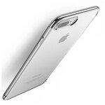 Силиконовый прозрачный чехол Floveme с окантовкой для iPhone 7 Plus, 8 Plus (окантовка Moonlight Silver) - изображение