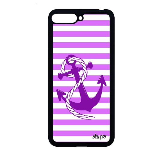 фото Чехол для телефонов huawei y6 2018, "якорь" тельняшка вмф utaupia
