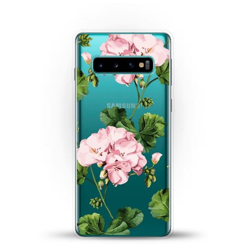 фото Силиконовый чехол розовые цветы на samsung galaxy s10 andy & paul
