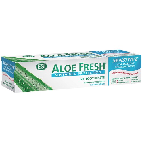 Зубная паста Aloe Fresh гелевая Sensitive Peppermint, 100 мл
