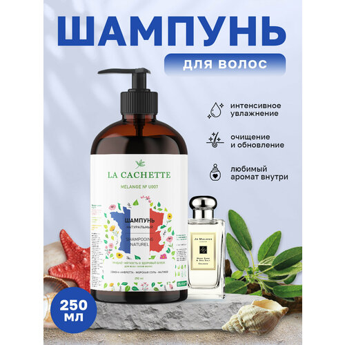 Шампунь для волос увлажняющий La Cachette U007 Wood Sage & Sea Salt, 250 мл, с дозатором шампунь для волос увлажняющий la cachette u007 wood sage