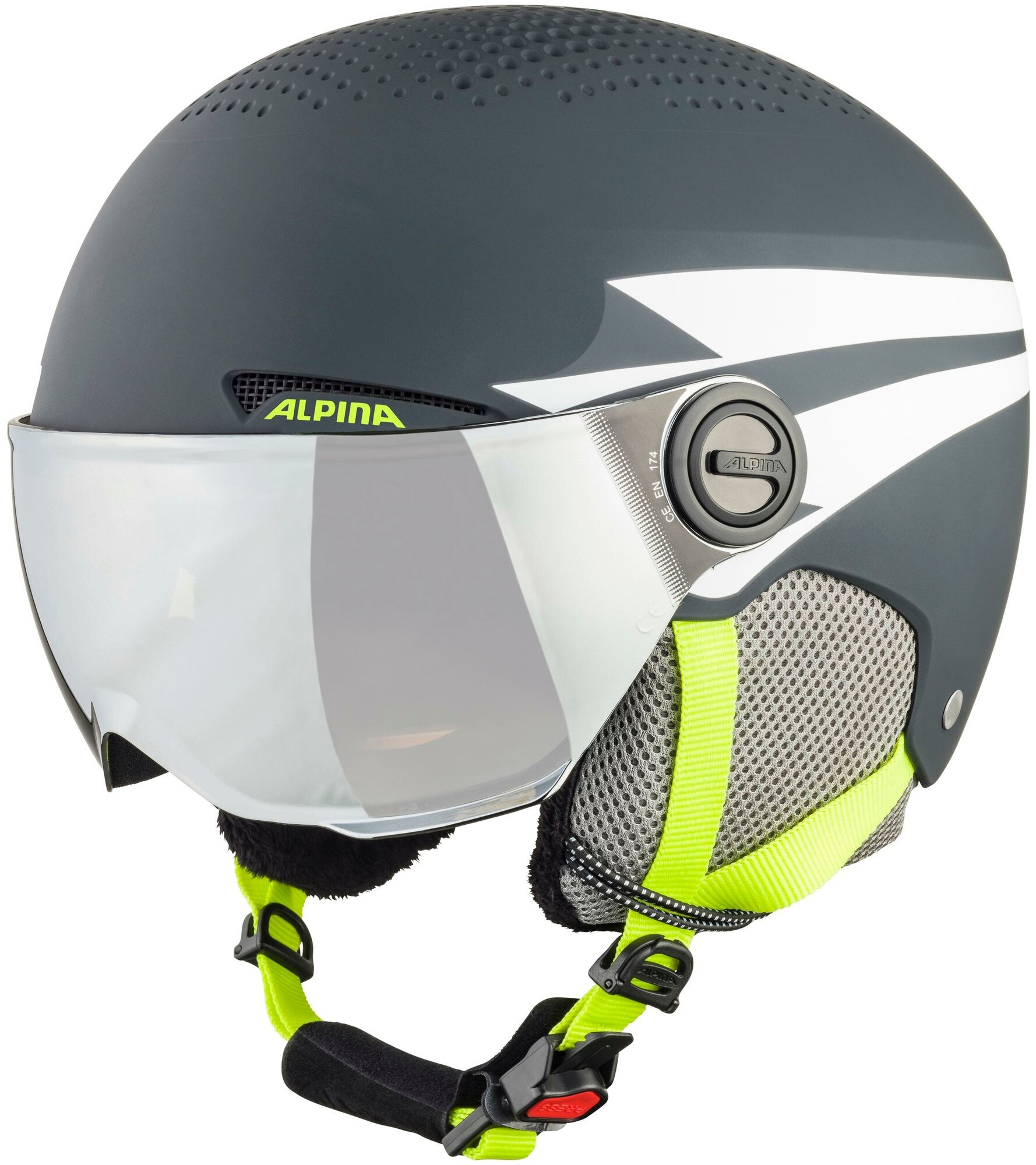   Alpina 2022-23 Zupo Visor Q Lite Charcoal-Neon Matt (:51-55)