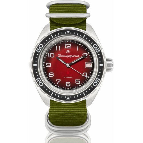 Наручные часы Восток Командирские, зеленый наручные часы восток командирские механические командирские 816171 green зеленый