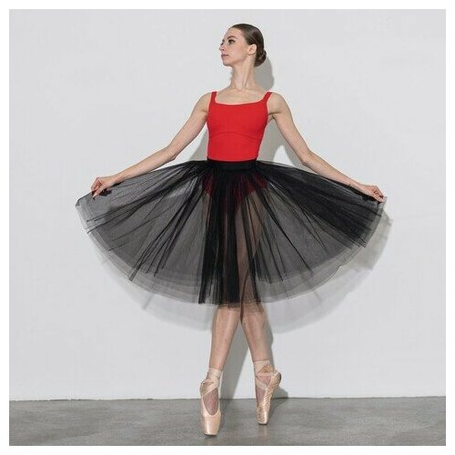 юбка для танцев и гимнастики baletmarket размер s белый Юбка для танцев и гимнастики Baletmarket, размер S, черный