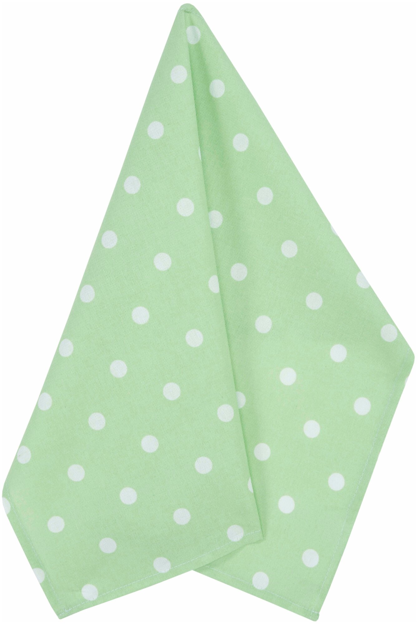 Полотенце кухонное Green polka dot, горох, зеленый; размер: 45 х 60