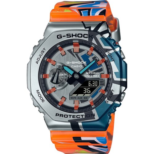 Наручные часы CASIO G-Shock GM-2100SS-1A, серебряный, серый наручные часы casio gm s110pg 1a