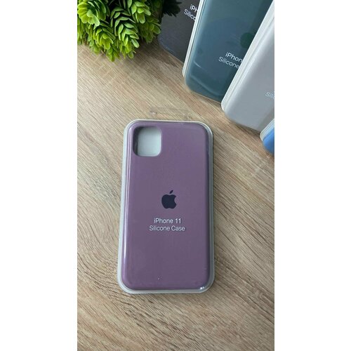 Силиконовый чехол на телефон iPhone 11/Айфон 11, розовый