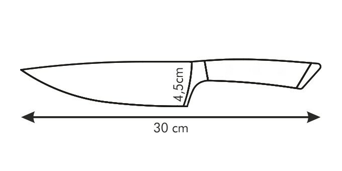 Нож кухонный Tescoma кованый универсальный для мяса лезв.160мм прямая заточка черный/серебрис - фото №5