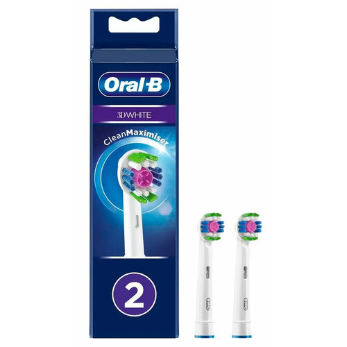 Насадка для зубных щеток Oral-B 3D White EB18pRB (упак:2шт) насадка для зубных щеток oral b crossaction eb 50 9 9 шт