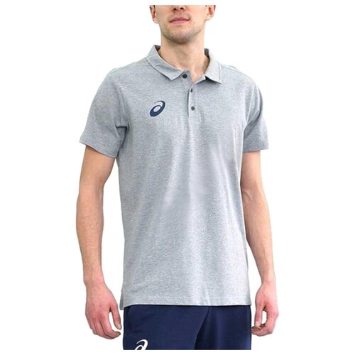 фото Поло мужское asics 156860 0714 man polo 1568600714-5 размер 56 цвет серый
