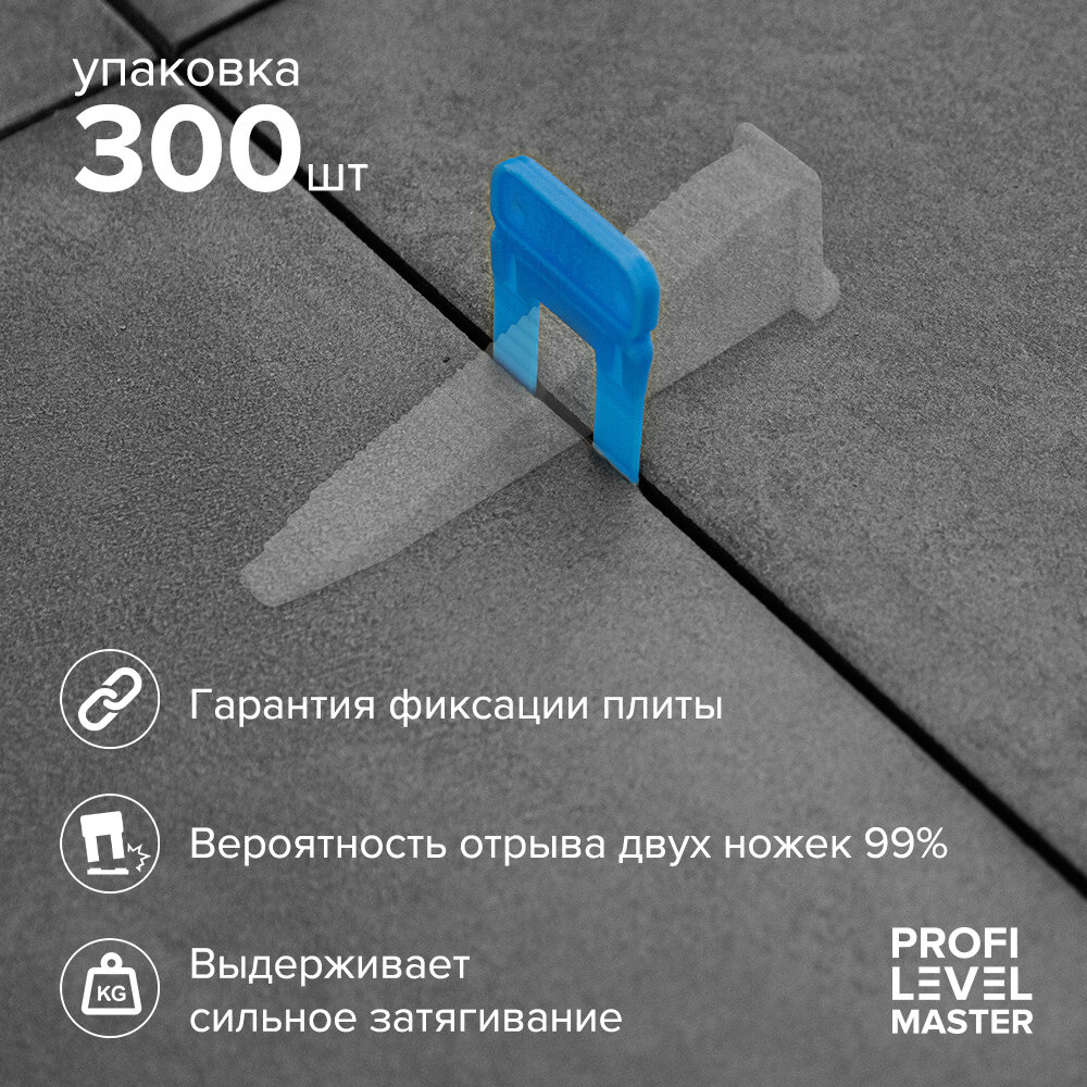 Зажим СВП PLM LONG 1 мм 300 шт