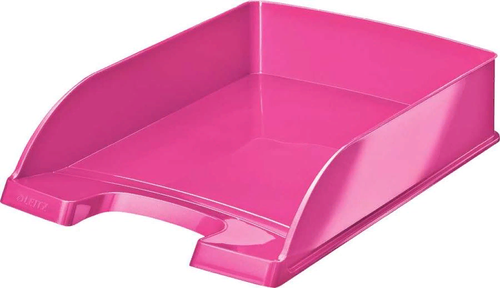 Лоток LEITZ горизонтальный WOW 1отд. для бумаг A4 255x70x357мм розовый полистирол