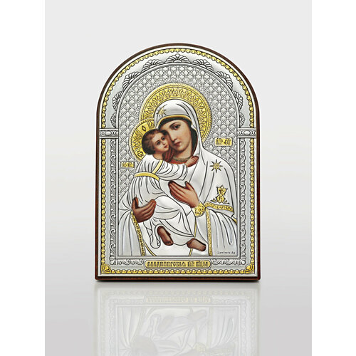 И3-Д-ВБМ Икона 925 (Серебро) образок с изображением владимирской иконы божией матери 11022374