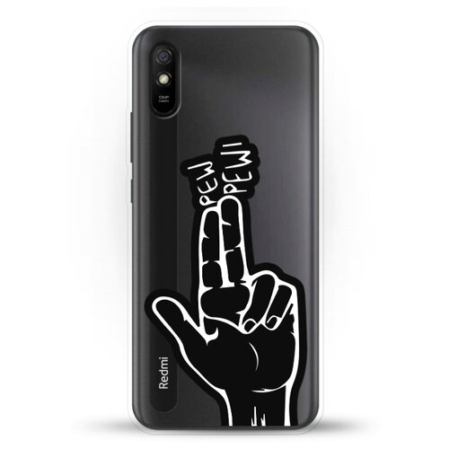 фото Силиконовый чехол pew-pew на xiaomi redmi 9a andy & paul