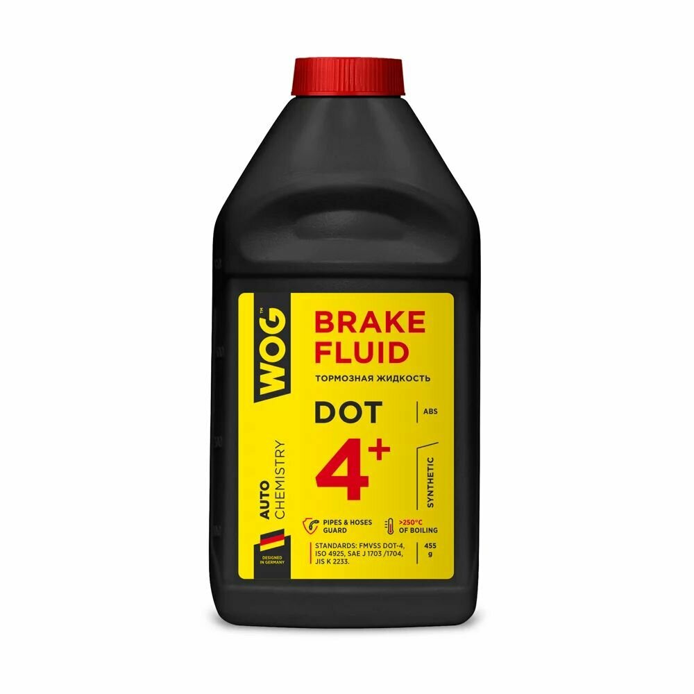 Жидкость тормозная WOG Brake Fluid DOT4+ 455 г