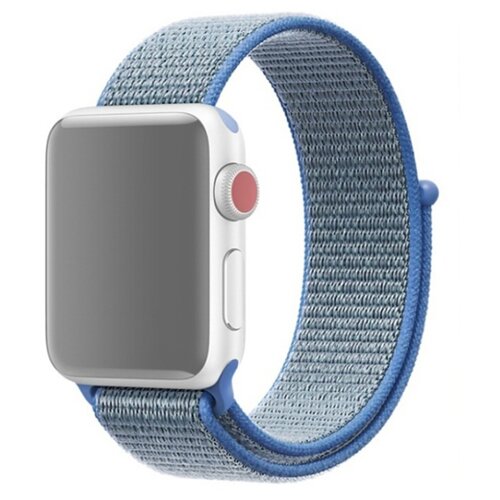 Ремешок для Apple Watch 1-6/SE нейлоновый 42/44 мм InnoZone - Серо-голубой (APWTNY42-20)