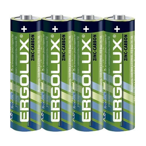 Батарейка Ergolux R6SR4 AA, в упаковке: 4 шт.