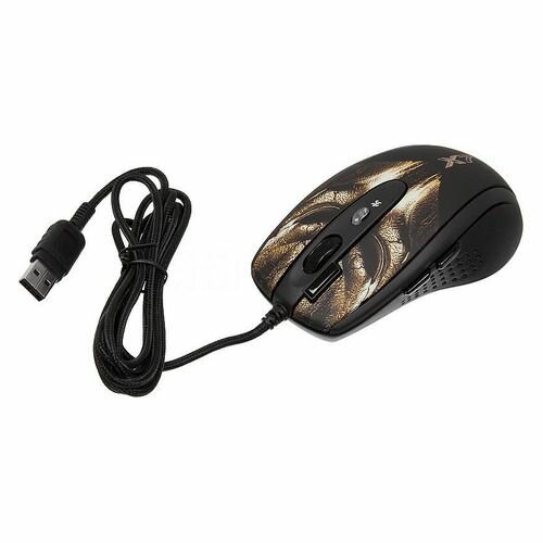 Мышь A4TECH XL-750BH, игровая, лазерная, проводная, USB, рисунок