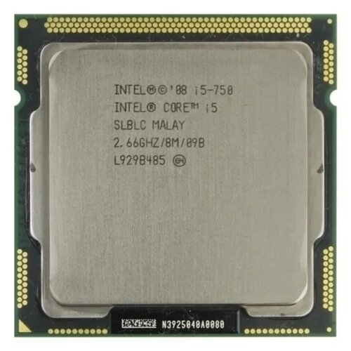 Процессор Intel Core i5-750 LGA1156, 4 x 2660 МГц, OEM процессор intel xeon x3480 lynnfield lga1156 4 x 3067 мгц oem