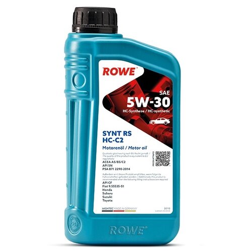 фото Hc-синтетическое моторное масло rowe hightec synt rs sae 5w-30 hc-c2, 5 л