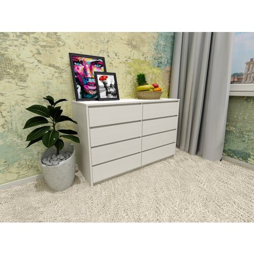 Комод Атланта К8Я Белый шагрень