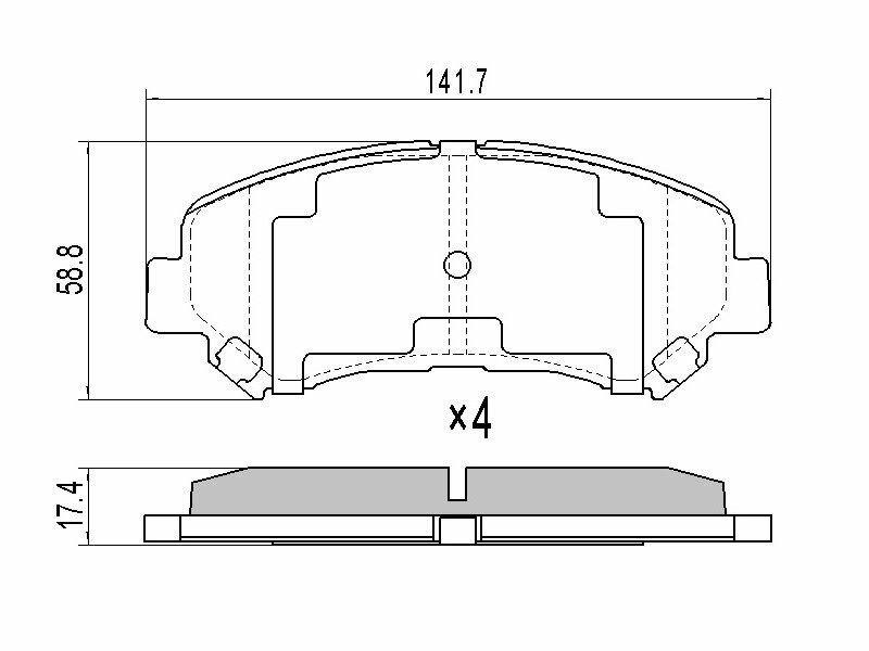 STD1M60JE00A SAT Колодки тормозные перед NISSAN X-Trail 31/QASHQAI 10 - фотография № 4