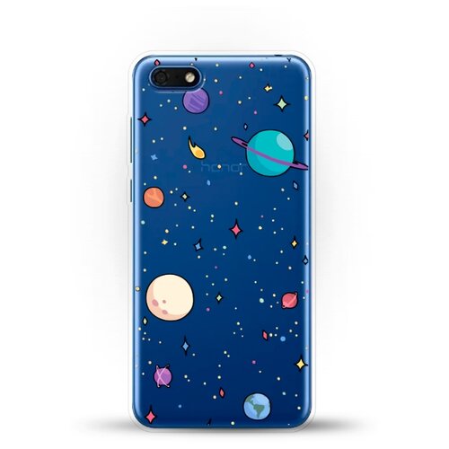 фото Силиконовый чехол звезды и планеты на honor 7s andy & paul