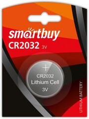 Литиевый элемент питания Smartbuy CR2032/1B