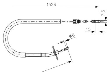 Трос стояночного тормоза задний BOSCH 1987477859 для Mercedes-Benz Sprinter Volkswagen LT28 Volkswagen LT II