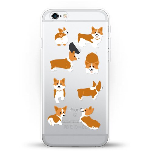 фото Силиконовый чехол 8 корги на apple iphone 6/iphone 6s andy & paul