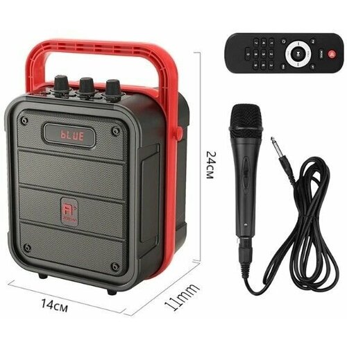 Портативная блютуз колонка Shinco беспроводная с микрофоном переносная большой мощности c поддержкой Bluetooth и подсветкой с радио AUX 250000₽