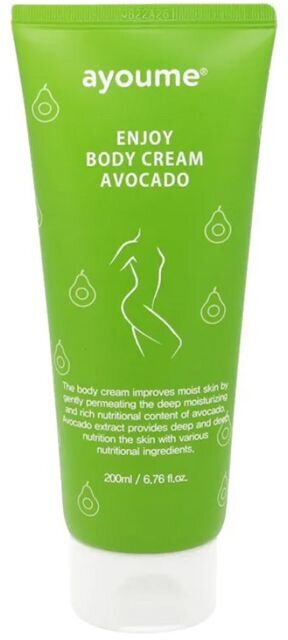 Крем для тела питательный с ароматом авокадо, 200 мл | AYOUME ENJOY BODY CREAM AVOCADO