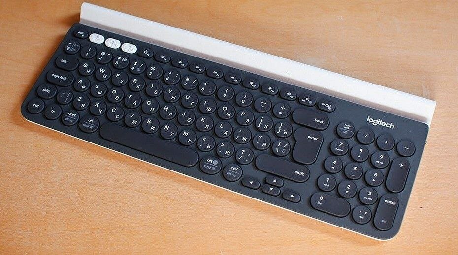 Беспроводная клавиатура Logitech K780 Multi-Device чёрный, Русская/Английская раскладка - Оригинал