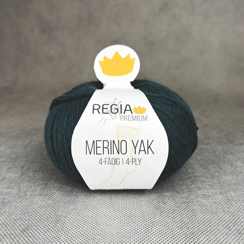 Пряжа MERINO YAK Schachenmayr REGIA PREMIUM, 100 гр/400 м, цвет 07514 темно-бирюзовый (teal meliert)